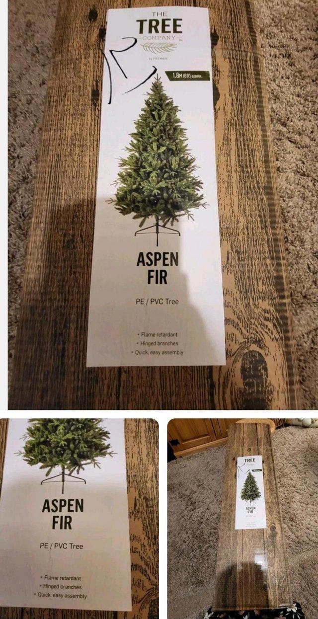 Preview of the first image of Aspen Fir 6ft Christmas Tree Excellent Condition.