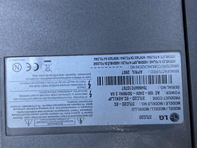 LG 37” Television Good condition — photo 2 of 3