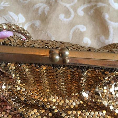 Image 2 of Vintage gold bag / purse chain mail