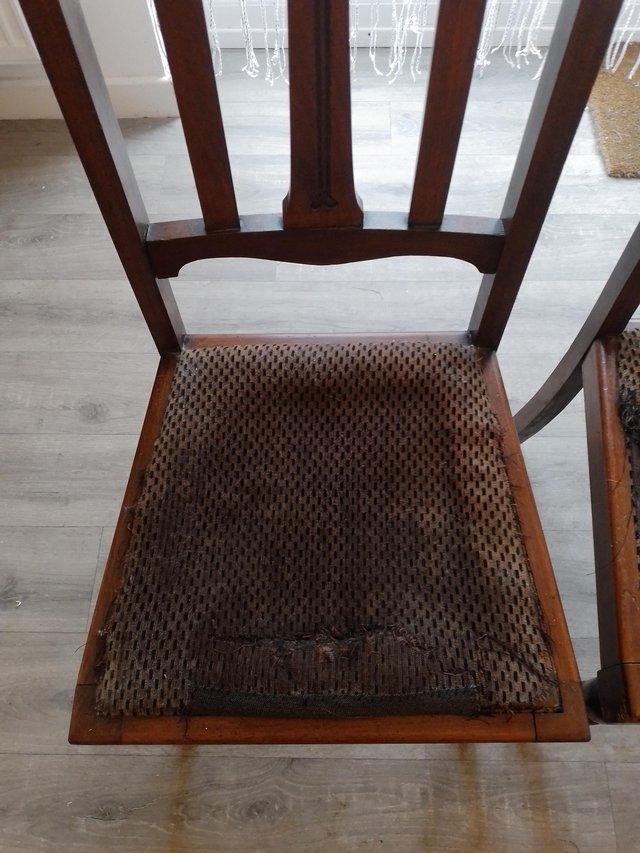 Preview of the first image of Pair of antique wooden chairs for sale.