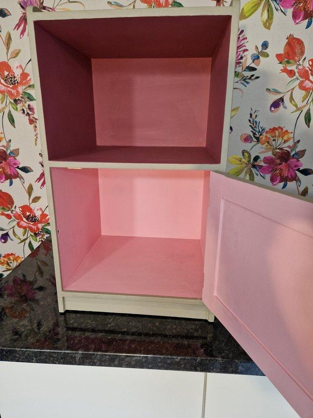 Preview of the first image of Pretty Pink Bedside Cabinet.