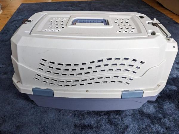 Image 1 of Large Sturdy Plastic Pet Carrier for cat, rabbit, small dog