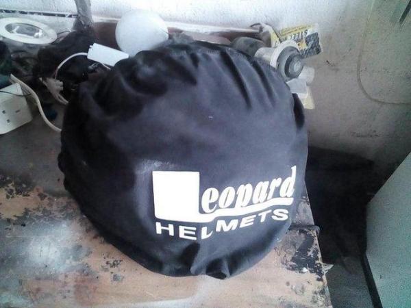 Image 2 of Leopard helmet, with clear and dark visor medium £25