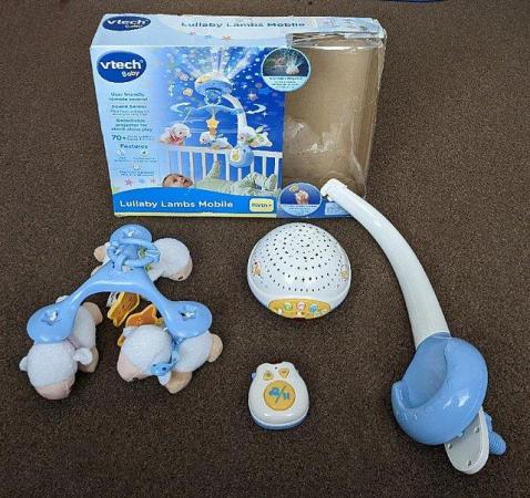 Image 2 of Vtech Lullaby Lambs Remote Control Cot Mobile