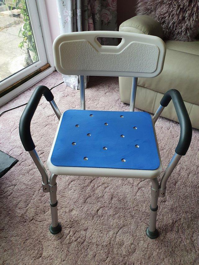 Preview of the first image of Height adjustable shower chair.