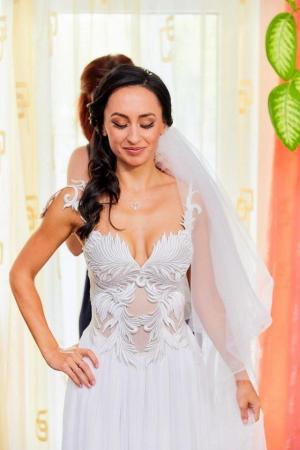 Image 2 of A-Line Wedding Dress with Lace