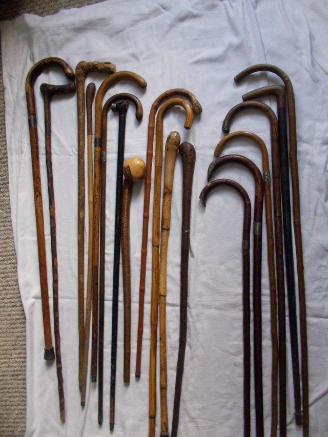 Preview of the first image of A Large collection of Antique walking stick canes £10 each.