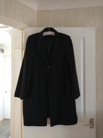 Image 2 of Women's dress coat. Black.lined