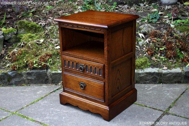 Image 54 of A PAIR OF OLD CHARM LIGHT OAK BEDSIDE CABINETS LAMP TABLES