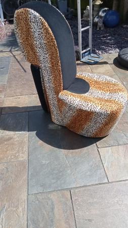 Image 3 of Leopard print stiletto heel chair