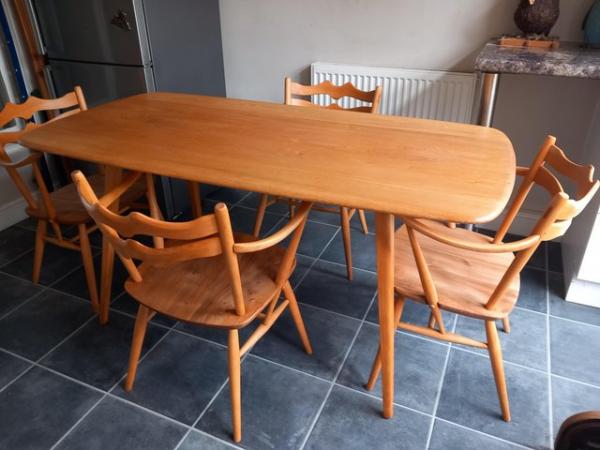 Image 2 of Refurbished Ercol Plank Dining Table