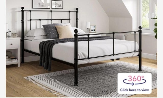 Preview of the first image of Jessica metal bed frame super king size only 4 months old..