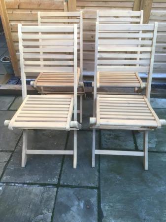 Image 1 of Four brand new and unused Newbury folding garden chairs.