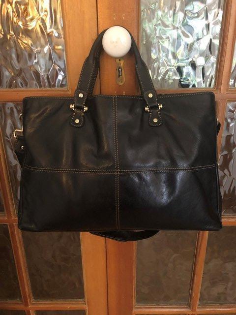 Vintage Liz Claiborne Tan Tooled Leather Cross-Body Bag. - Ruby Lane