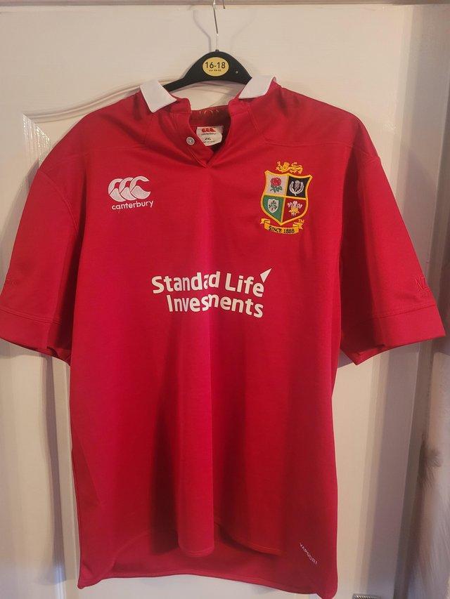 Preview of the first image of British lions Rugby shirt.