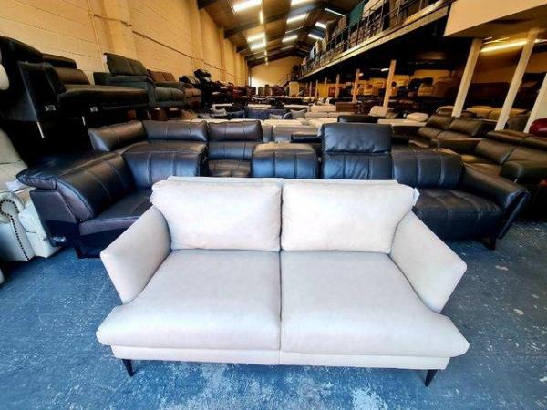 Image 2 of New Gigi cream leather 2 seater sofa