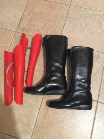 Image 1 of Elmdale  “Diane” Black leather boots 5 1/2