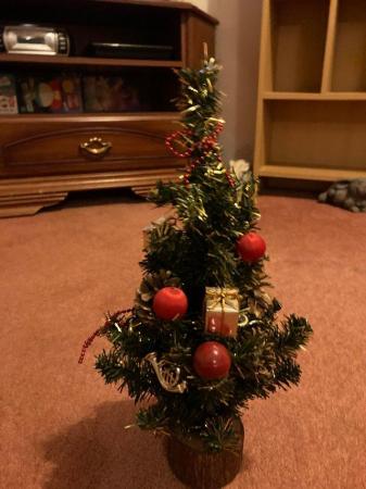 Image 4 of Artificial Christmas Wreath and Small Christmas Tree
