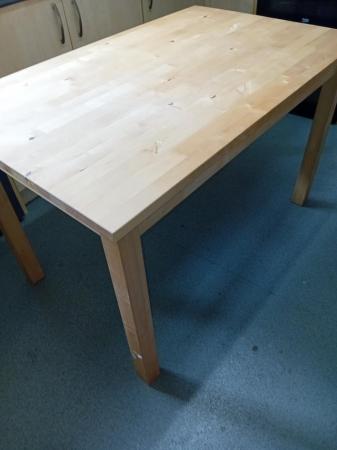 Image 2 of Solid pine table. 120cm x 75 cm.