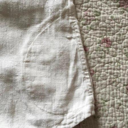 Image 11 of Vintage Size M FCUK Pure Linen White 1/2 Zip Angle Top