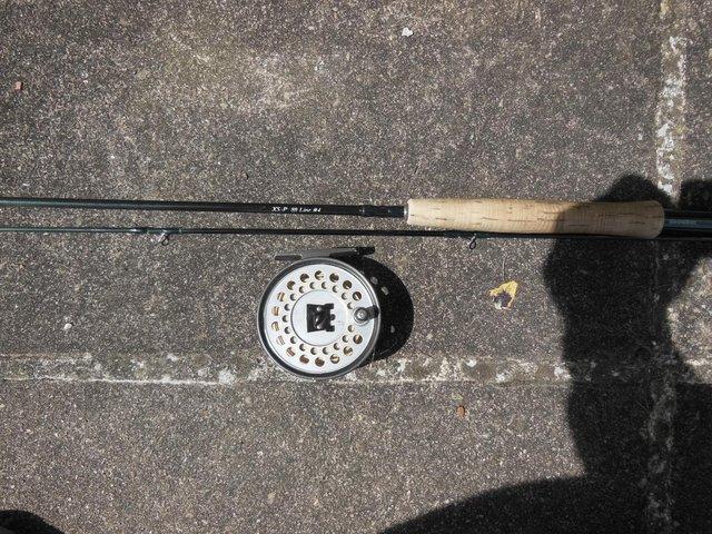 Preview of the first image of Snowbee fly R 8ft XS-P aftm 4 as new & Hardy reel with line.