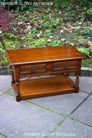 Image 28 of OLD CHARM LIGHT OAK TWO DRAWER COFFEE TABLE TV MEDIA STAND