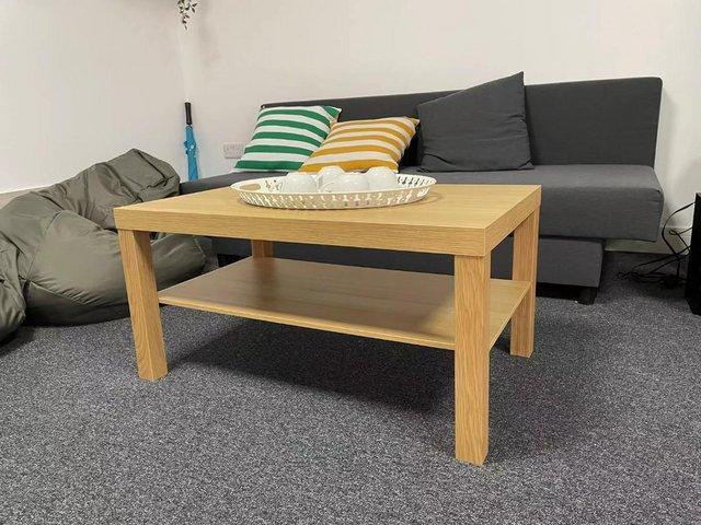Preview of the first image of IKEA LACK Coffee table, oak effect 118x78 cm.
