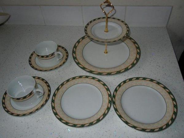 Image 3 of Cake Stand 2 Tier + 2 Trios Coffee for Two Vintage Party?