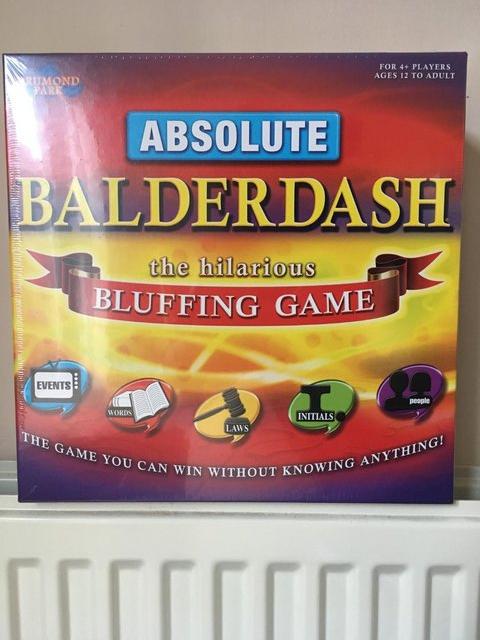 Preview of the first image of BNIB Absolute Balderdash Drumond Park kids family game.