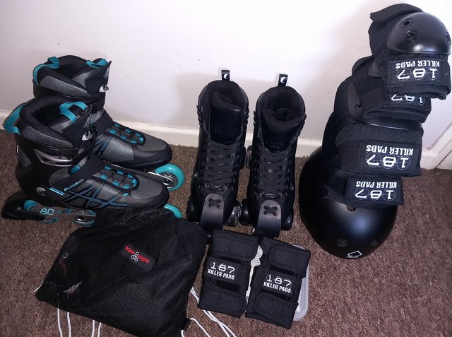 Preview of the first image of Brand New Rollerblades/Rollerskates and all equipment.