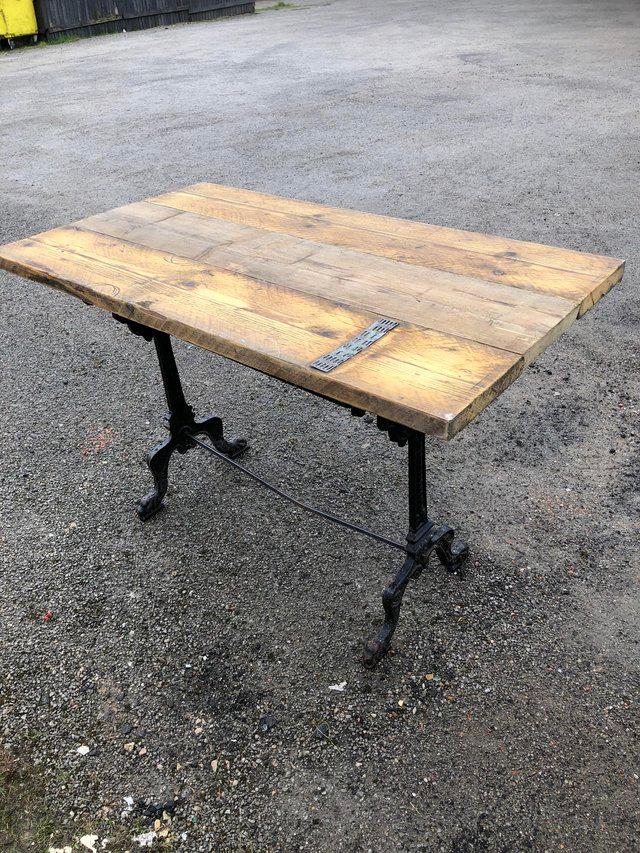 Preview of the first image of Cast iron tables (4 seater) hand made.