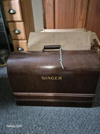 Image 1 of Singer hand crank sewing machine