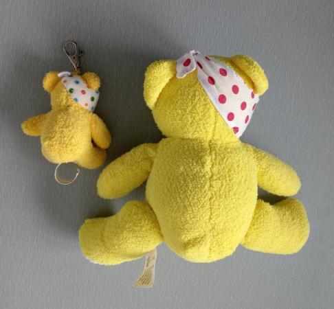 Image 2 of Children in Need Small Pudsey Bear Soft Toy & Key Ring..