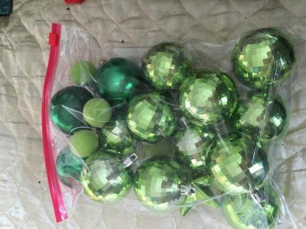 Image 2 of A Bag of Green Baubles/ Candle Holders