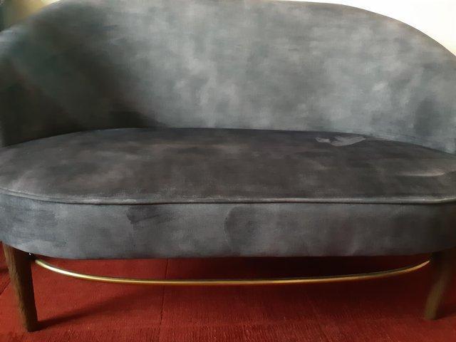 Preview of the first image of COSY VELOUR SOFA-CHARCOAL GREY.