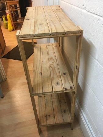 Image 2 of Wooden free standing shelf unit