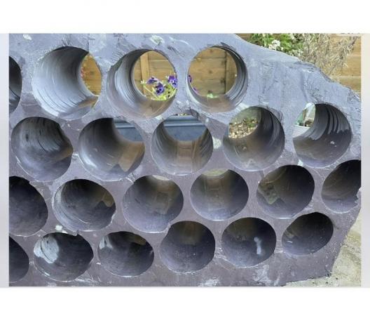 Image 3 of Large solid slate wine rack,26 slots - Commercial or Home