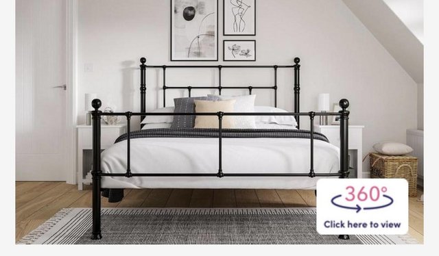 Image 2 of Jessica metal bed frame super king size only 4 months old.