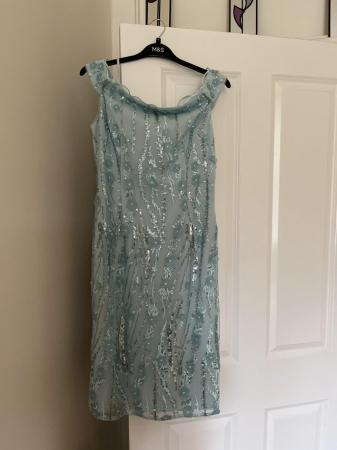 Image 1 of Adrianne Papell Dress. Size 12. True to size. Sea blue.