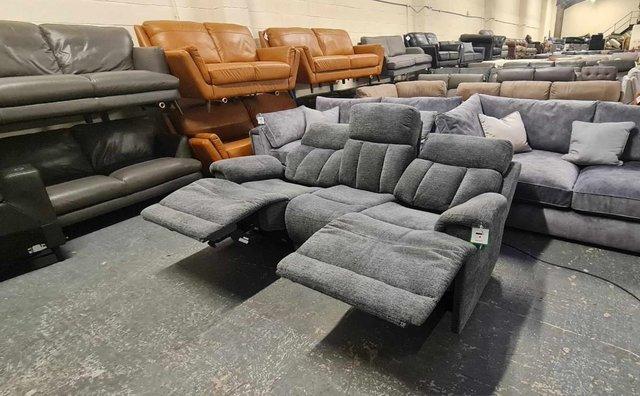 Image 13 of La-z-boy Empire Austin Ash fabric recliner 3 seater sofa