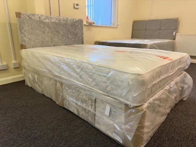 Preview of the first image of Oxford 9 inch deep quilted semi-orthopaedic mattress, Divan.