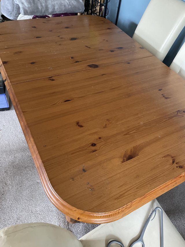 Preview of the first image of Oak dining table good used condition.