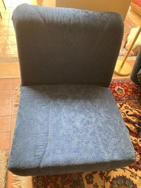 Preview of the first image of Zebedee Single Sofa bed Chair in Blue Fabric.