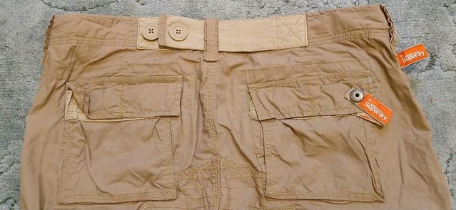 Image 4 of Brand New Superdry Men's Cargo Pants in Light Khaki Green