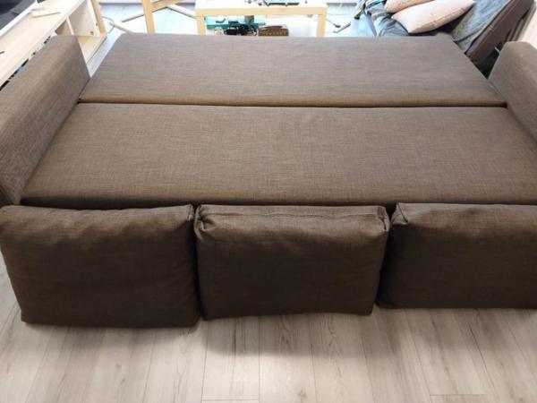 Image 3 of 3-seat sofa-bed, Brown - Great condition - 2 years old