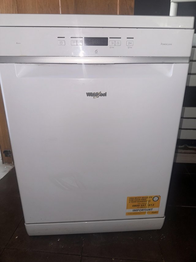 Preview of the first image of White dishwasherWhirlpool WFC3C24PUK.