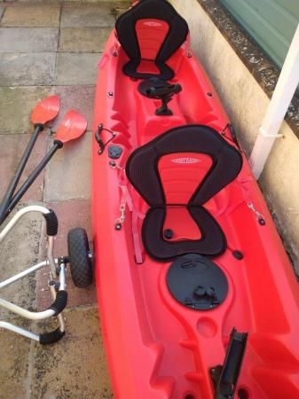 Image 2 of Conway Rhosneigr kayak 2 + 1 seats. Oars and seats included.