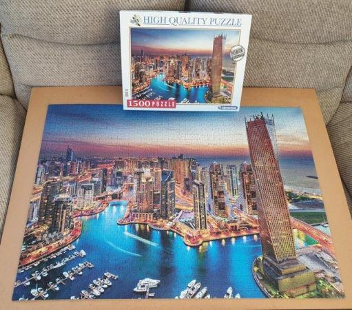 Image 2 of 1500 piece jigsaw called DUBAI, by CLEMENTONI, ONLY DONE ONC