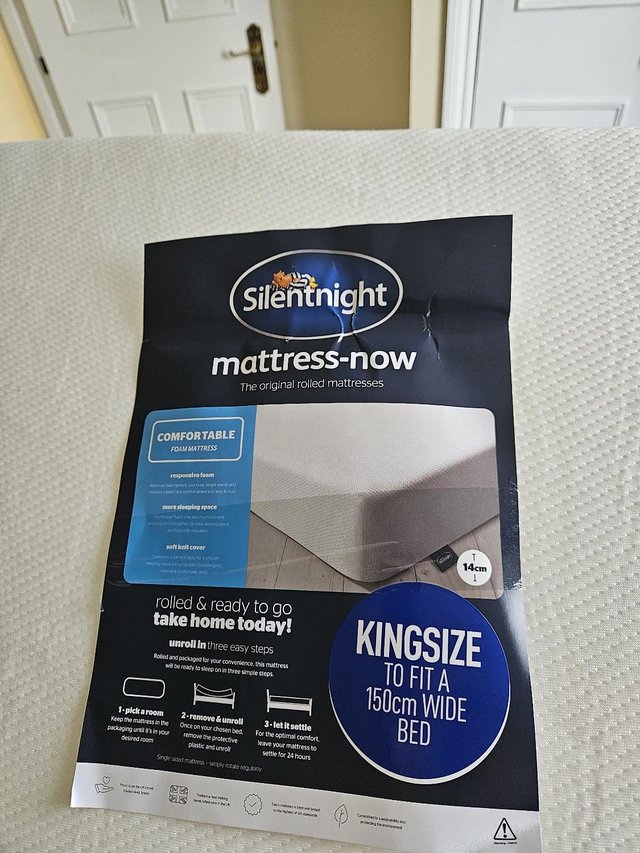 Preview of the first image of New Silentnight foam mattress king size.