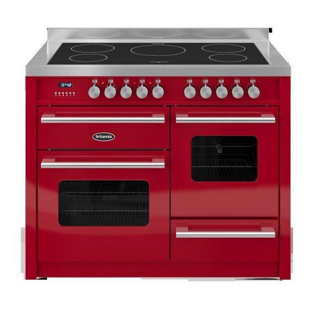 Preview of the first image of BRITANNIA DELPHI RED 110CM  RED INDUCTION COOKER-5 ZONES-WOW.